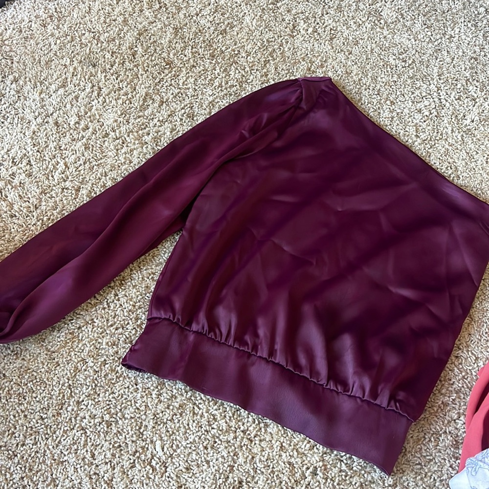Purple one sleeve top